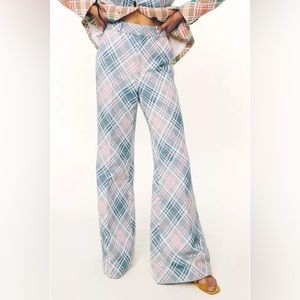 Rosie Assoulin Plaid Wide Leg Pants